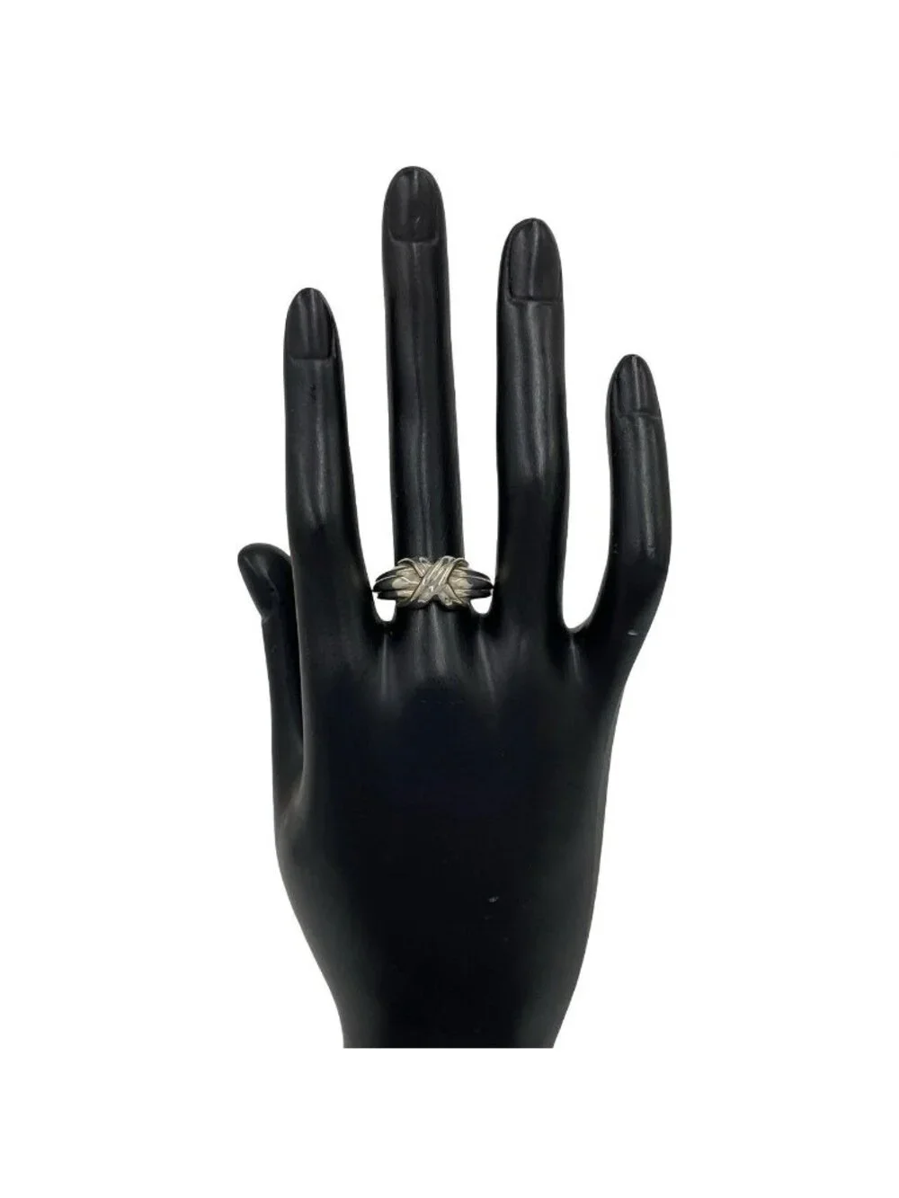 Tiffany & Co Signature Cross Ring 925 Sterling Silver